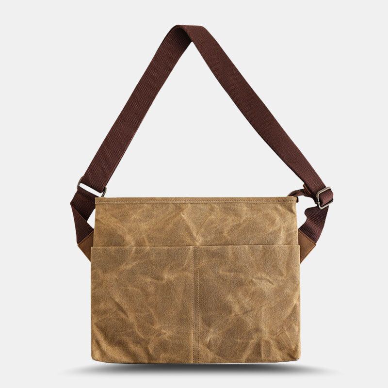 Miesten Vintage Canvas Vedenpitävä Monitoiminen Crossbody Laukku Olkalaukku