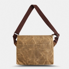Miesten Vintage Canvas Vedenpitävä Monitoiminen Crossbody Laukku Olkalaukku