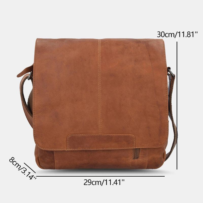 Miesten Vintage Flap Design Suuri Tilavuus Crossbody Bag -laukku