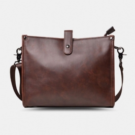 Miesten Vintage Suurikokoinen Crossbody-laukku Keinonahkainen Olkalaukku
