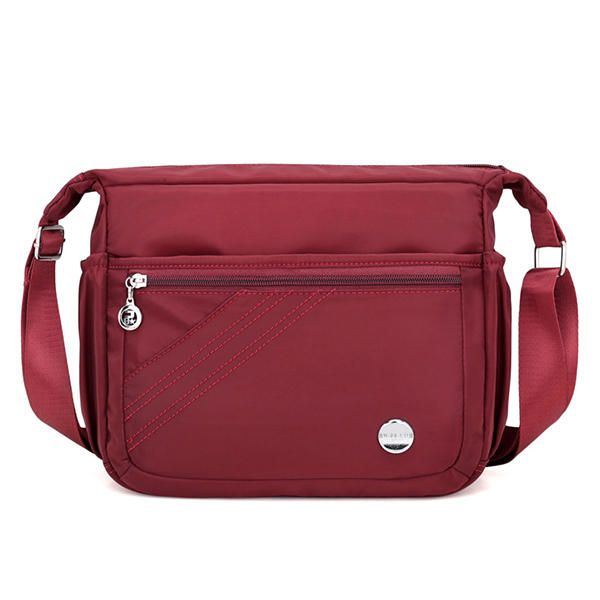 Nailonista Vedenpitävä Kevyt Crossbody Laukku Vapaa-ajan Matka-olkalaukku Naisille