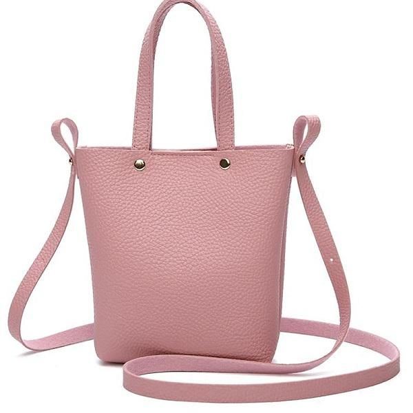 Naiset Pu Nahka Candy Väri Pieni Käsilaukku Puhelinlaukku Olkalaukku Crossbody Bag