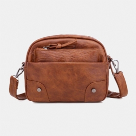 Naiset Pu Nahka Monitaskuinen Retro Fashion 6.3 Tuuman Puhelinlaukku Pehmeä Crossbody Laukut Olkalaukku