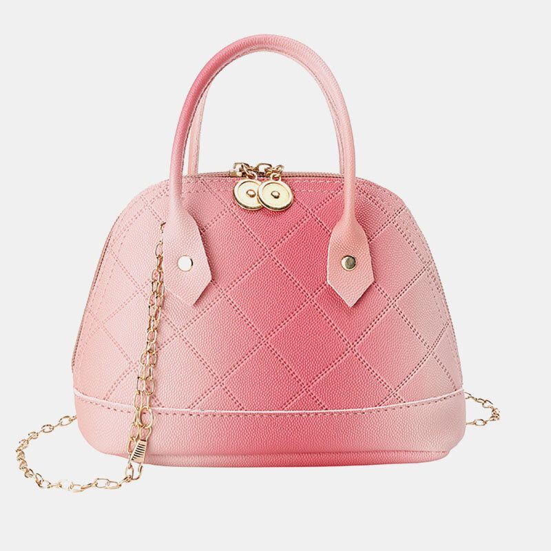 Naiset Pu Nahka Värigradientit Muoti Kuori Muoto Ketju Käsilaukku Olkalaukku Cross Body Bag
