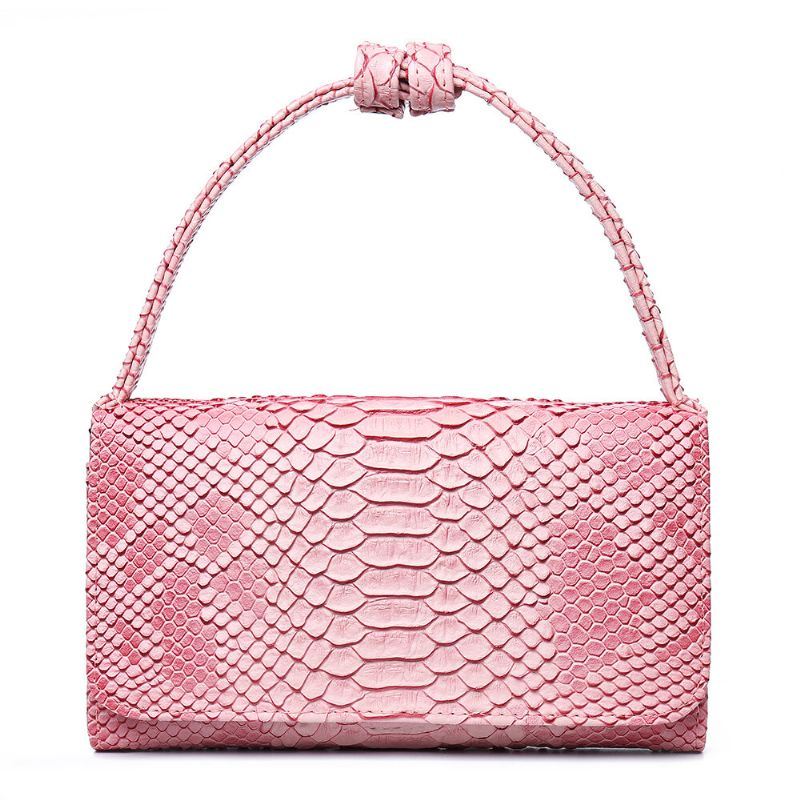 Naiset Snake Skin Aito Nahkaketju Olkalaukku Crossbody Laukku Käsilaukku Pitkä Lompakko