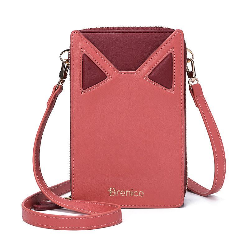 Naiset Söpöt Kissan Korvat Korttipaikat Puhelinlaukku Crossbody Bag