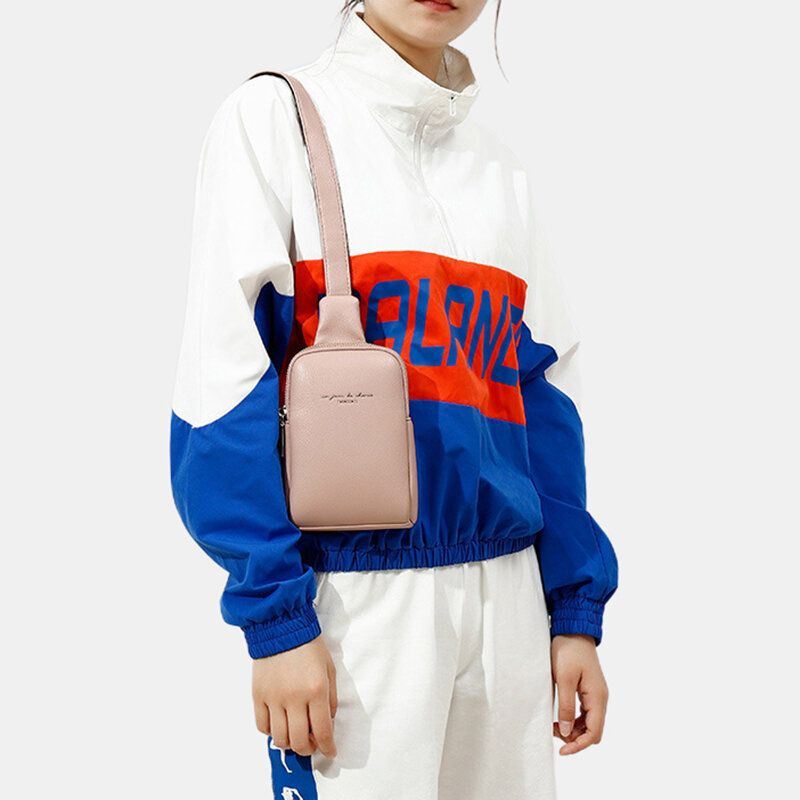 Naisten 4 Korttipaikkaa 6.5 Tuuman Puhelinteline Kiinteä Rento Rintalaukku Crossbody Laukku