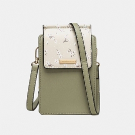 Naisten 6.5 Tuuman Puhelinteline 6 Korttipaikkaan Kukkainen Crossbody Laukku