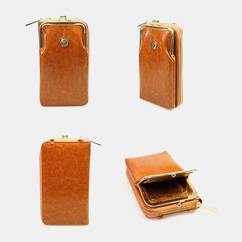 Naisten 9 Korttipaikkaa 6.3 Tuuman Puhelinlaukku Kiinteä Crossbody-laukku