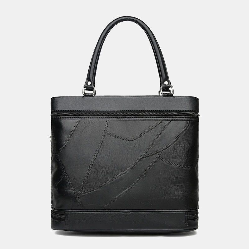 Naisten Aito Nahka Geometrinen Kuviointi Värit Vastaavat Vintage Isokokoiset Käsilaukut Olkalaukut Crossbody Laukut