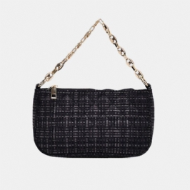 Naisten Argyle Fashion Chains Rento Pu-olkalaukku