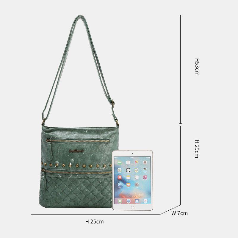 Naisten Argyle Waterproof Hardware Varkaudenesto Crossbody Laukku Olkalaukku