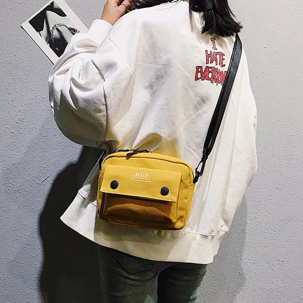 Naisten Canvas Hip-hop Mini Olkalaukku Crossbody Bag