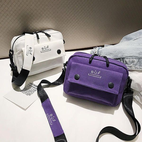 Naisten Canvas Hip-hop Mini Olkalaukku Crossbody Bag