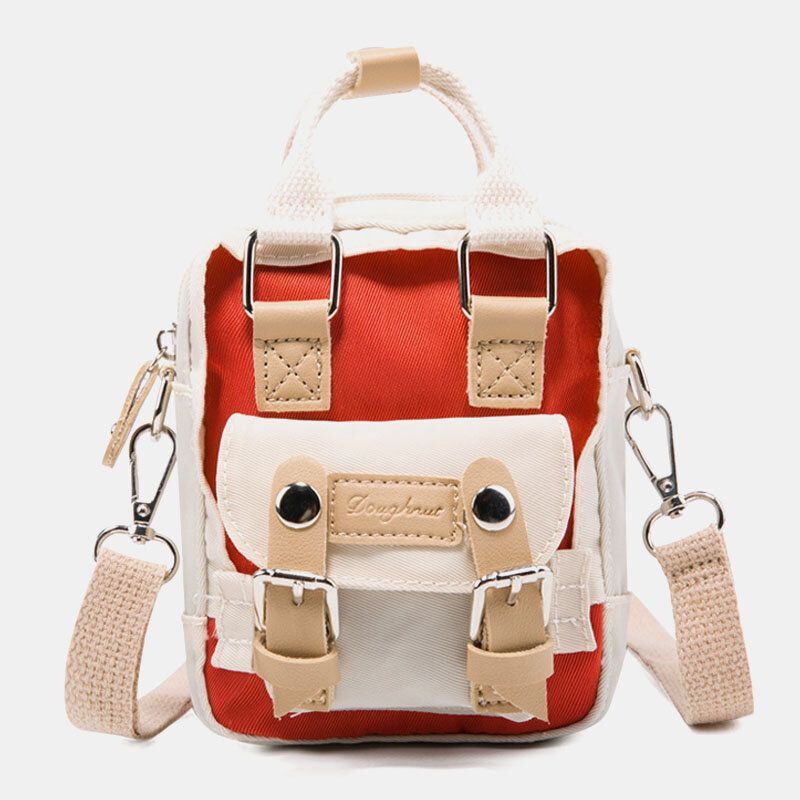 Naisten Colorblock Nylon Vedenpitävä Crossbody Laukku Mini Olkalaukku