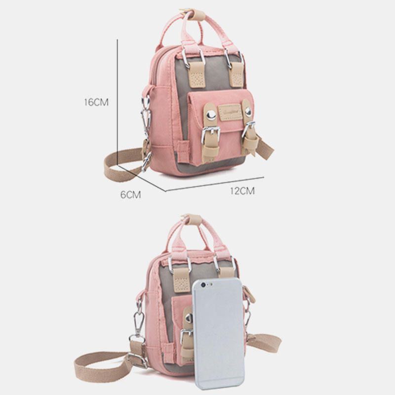 Naisten Colorblock Nylon Vedenpitävä Crossbody Laukku Mini Olkalaukku