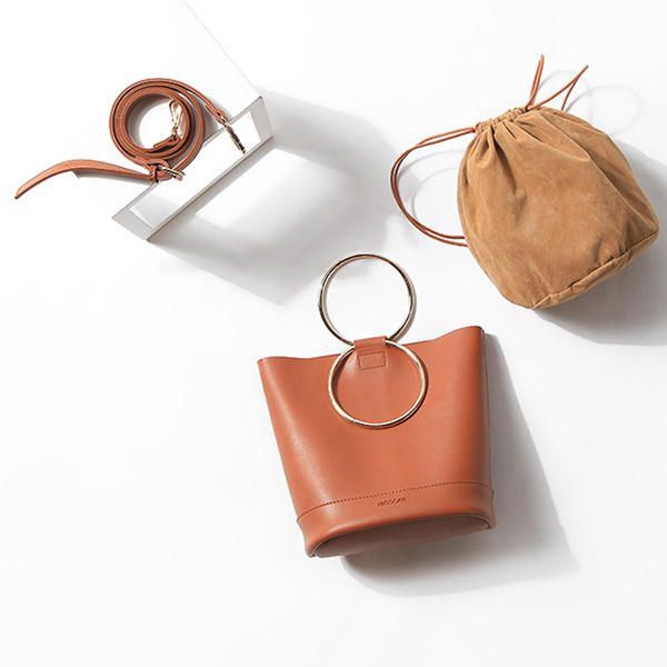 Naisten Cool Pu Bucket Laukut Crossbody Laukut