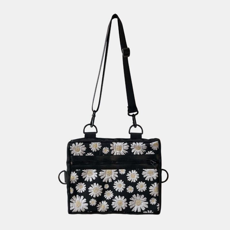 Naisten Daisy Casual Flower Nylon Crossbody Laukku Olkalaukku