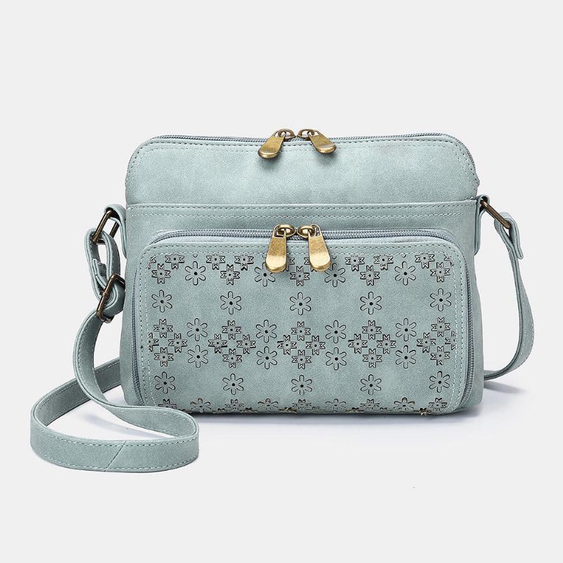Naisten Hollow Out -kevyt Yksipuolinen Kukkakuvioinen Crossbody-laukku