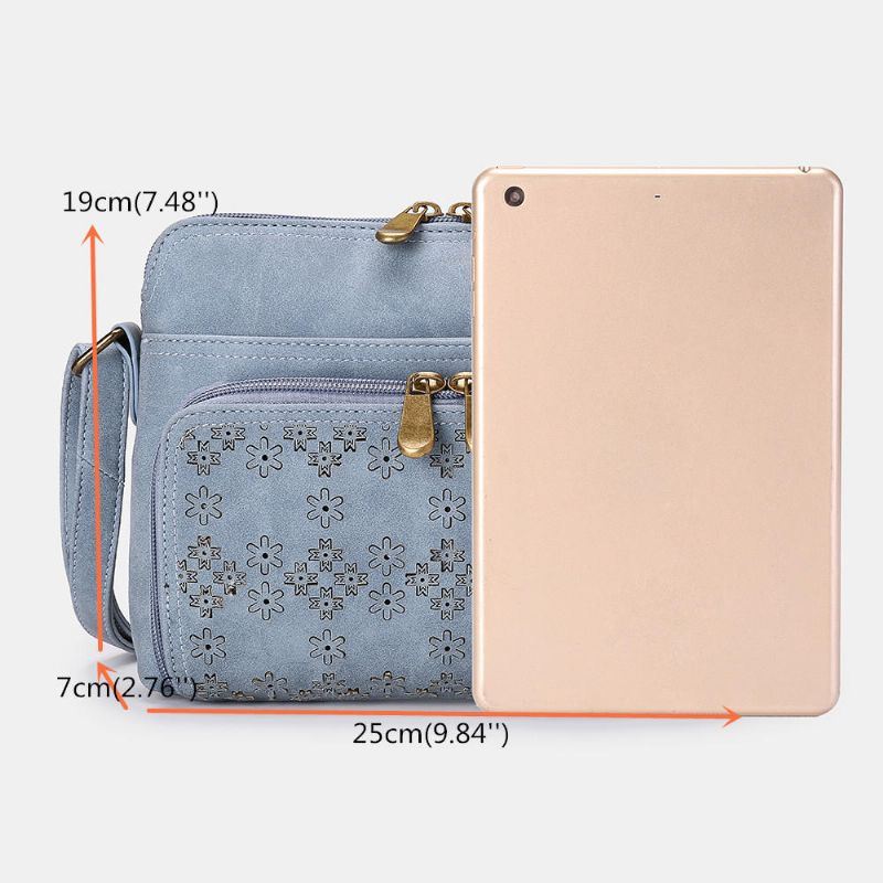 Naisten Hollow Out -kevyt Yksipuolinen Kukkakuvioinen Crossbody-laukku