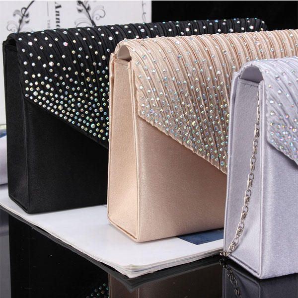 Naisten Iltamorsiuslompakko Envelope Flash Diamond Clutch Kannettava Olkalaukku Crossbody Bag