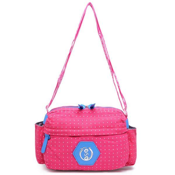 Naisten Kangas Rento Urheilumatkailu Kevyt Wave Point Olkalaukku Crossbody Laukut