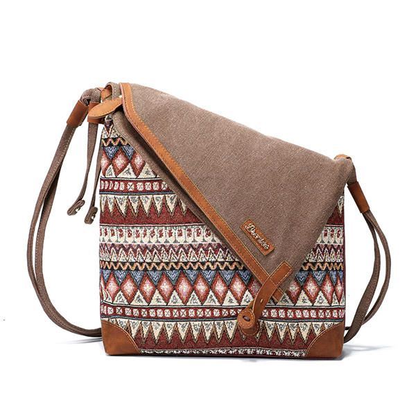 Naisten Kansallinen Kangaspainatus Retro Bohemia Crossbody -laukku