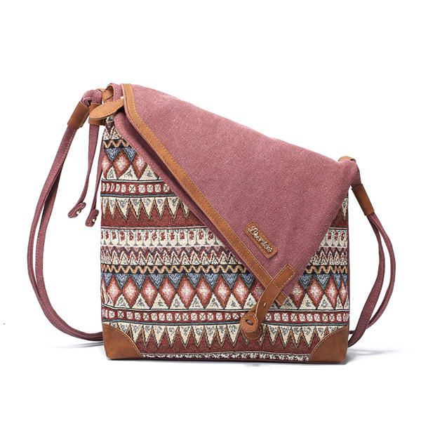 Naisten Kansallinen Kangaspainatus Retro Bohemia Crossbody -laukku