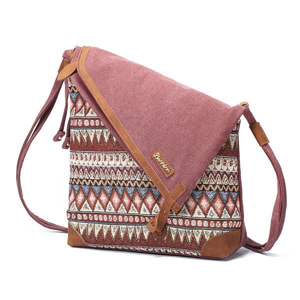 Naisten Kansallinen Kangaspainatus Retro Bohemia Crossbody -laukku
