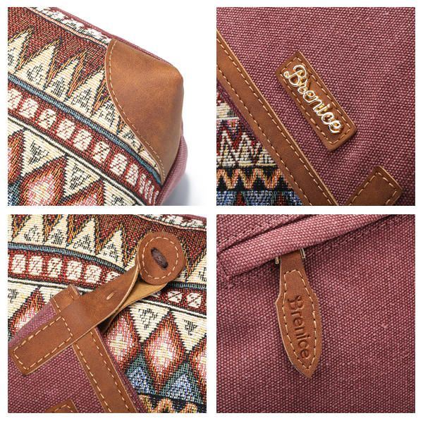 Naisten Kansallinen Kangaspainatus Retro Bohemia Crossbody -laukku