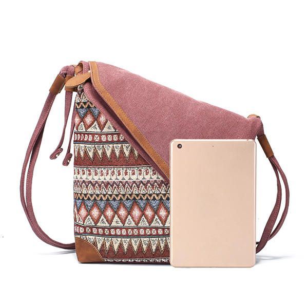Naisten Kansallinen Kangaspainatus Retro Bohemia Crossbody -laukku