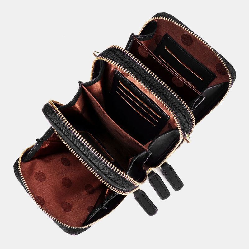 Naisten Keinonahkainen Rento Söpö Musta Kissa Ja Raidat Kuviollinen Säädettävä Olkalaukku Crossbody Laukku