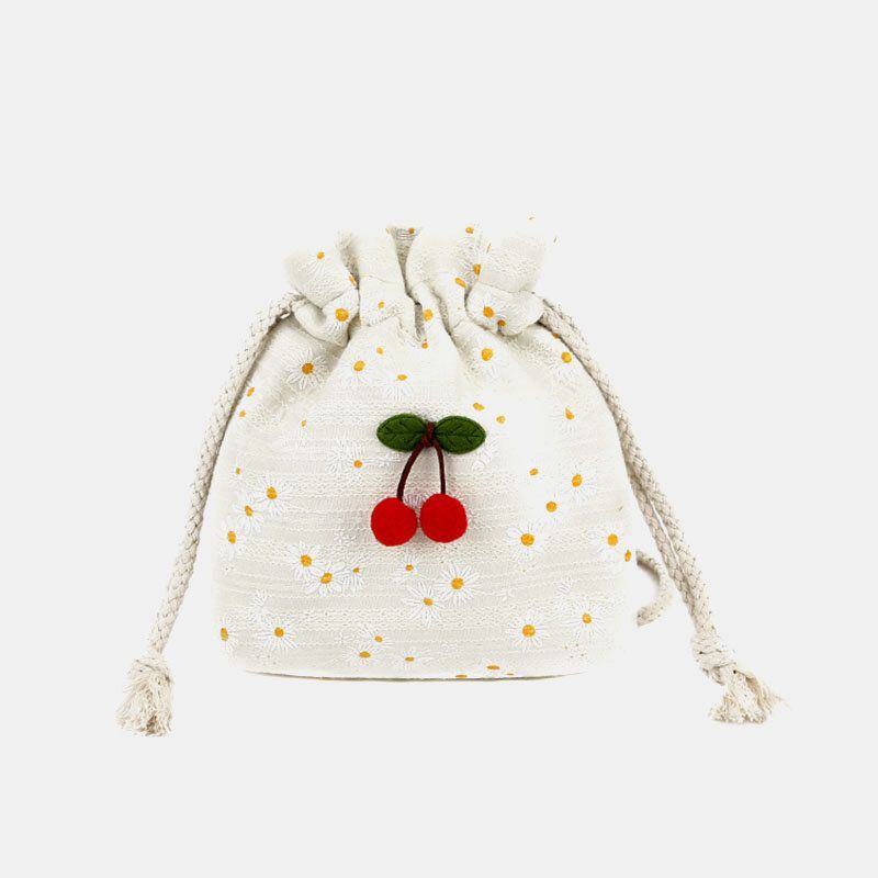 Naisten Kesäinen Kirsikkapilkullinen Pyöreä Olki Crossbody Laukku Olkalaukku