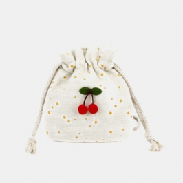 Naisten Kesäinen Kirsikkapilkullinen Pyöreä Olki Crossbody Laukku Olkalaukku