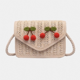 Naisten Kesämatkailu Beach Weave Straw Crossbody -laukku