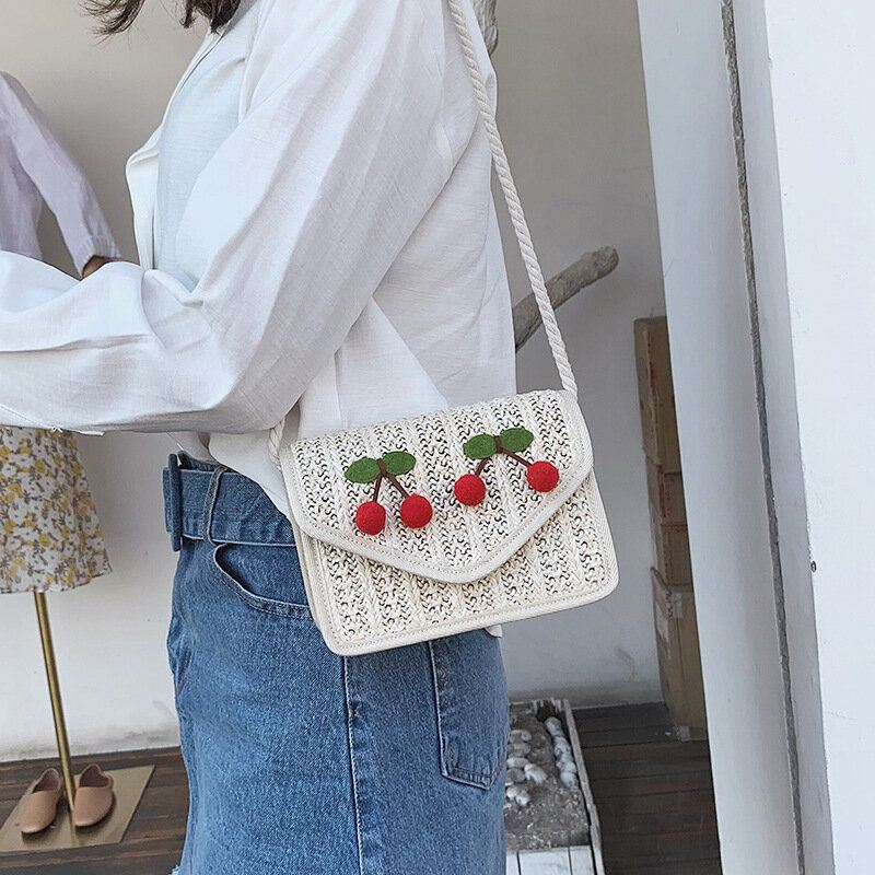 Naisten Kesämatkailu Beach Weave Straw Crossbody -laukku