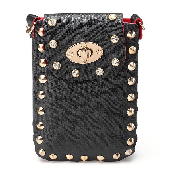 Naisten Ketjuniitti Olkalaukut Lukko 6.5 Tuuman Puhelinlaukut Kotelo Crossbody Laukut