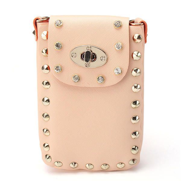 Naisten Ketjuniitti Olkalaukut Lukko 6.5 Tuuman Puhelinlaukut Kotelo Crossbody Laukut