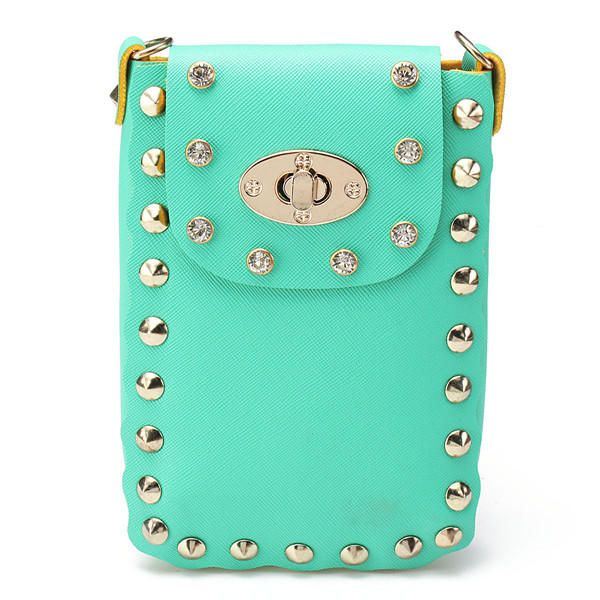 Naisten Ketjuniitti Olkalaukut Lukko 6.5 Tuuman Puhelinlaukut Kotelo Crossbody Laukut
