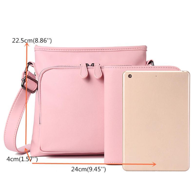 Naisten Kiinteä Monitoiminen Muti-korttipaikka 2 Kpl Crossbody Laukku Olkalaukku