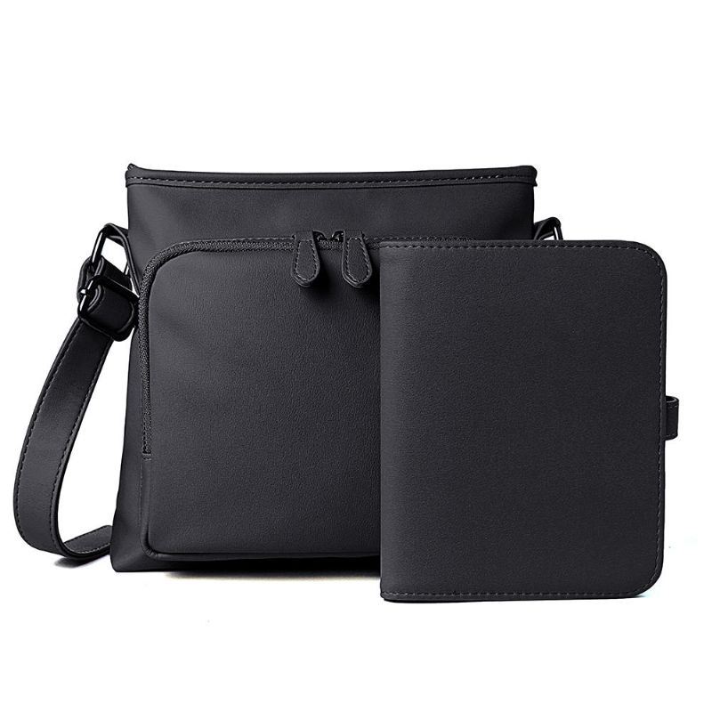 Naisten Kiinteä Monitoiminen Muti-korttipaikka 2 Kpl Crossbody Laukku Olkalaukku