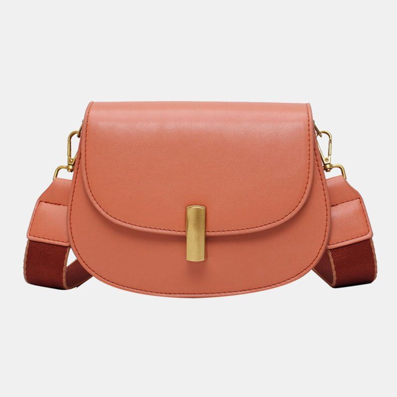 Naisten Kiinteä Puoliympyrä Satulalaukku Crossbody Laukku Vapaa-ajan Rintalaukku