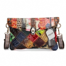 Naisten Kontrastiväriset Olkalaukut Naisten Vintage Crossbody Laukut Tyylikkäät Olkalaukut