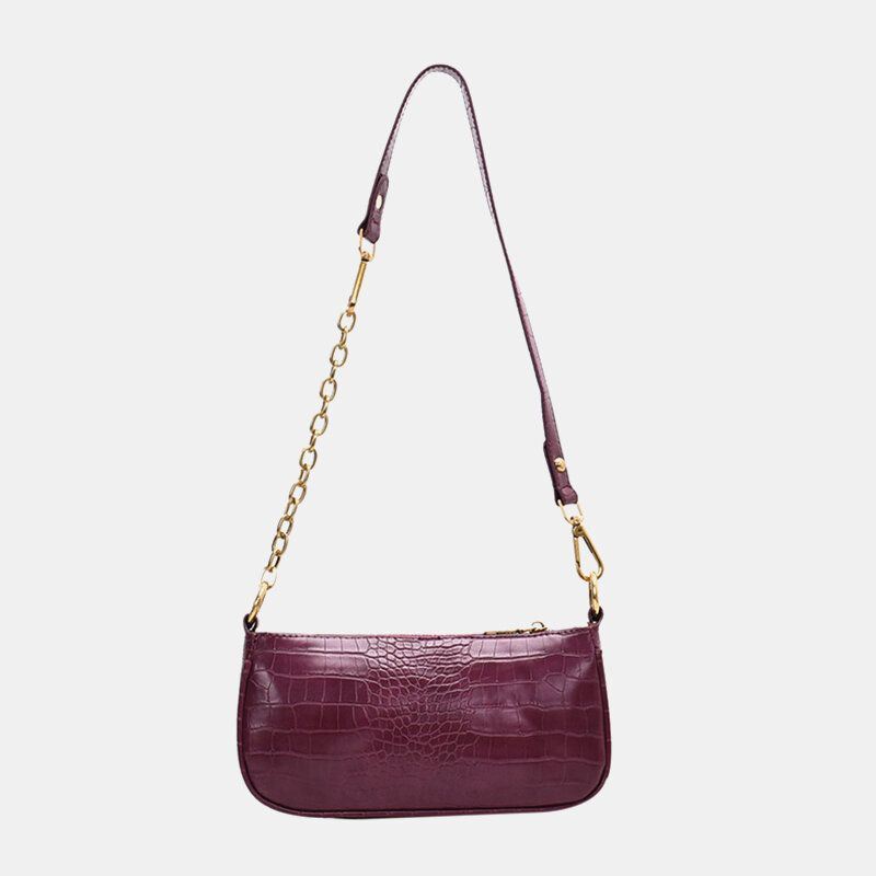Naisten Krokotiilikuvioinen Olkalaukku Crossbody