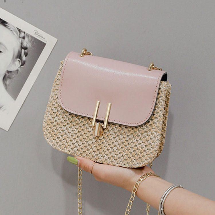 Naisten Kudottu Läppäketju Crossbody Laukku Olkalaukku