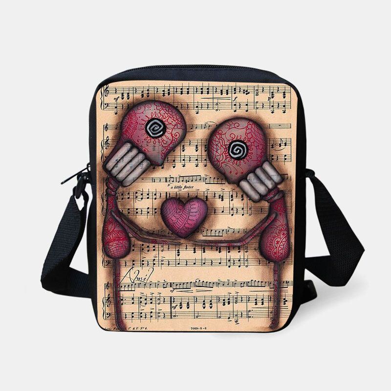 Naisten Lasten Halloween-tyylinen Pukeutunut Söpö Pääkallokuvioinen Crossbody Laukku Karkkisokerin Kantamiseen