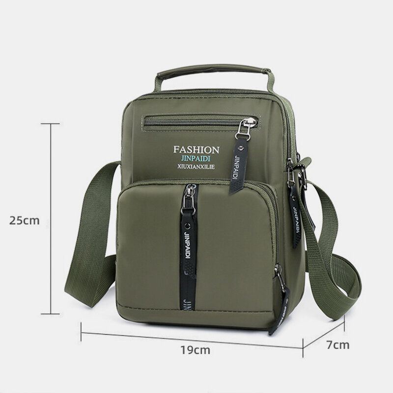 Naisten Miesten Oxford-kangas Monitaskuinen Suuri Tilavuus Monikerroksinen Vedenpitävä Crossbody Laukku Olkalaukku