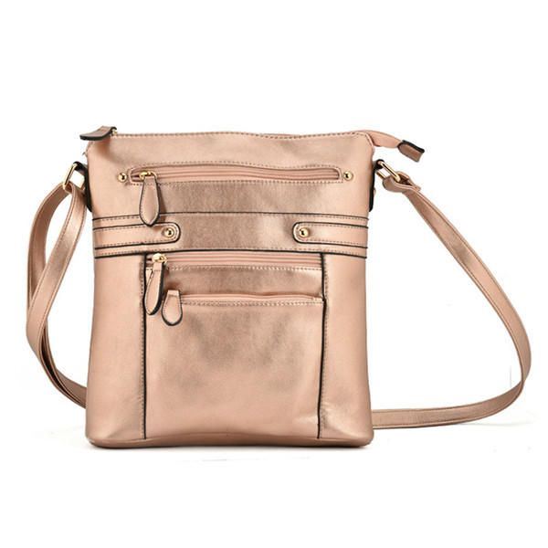 Naisten Monikerroksiset Vetoketjutaskut Olkalaukut Rento Olkalaukut Crossbody Laukut
