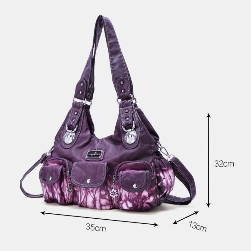 Naisten Monitaskuinen Crossbody Bag Solmiovärjäysolkalaukku