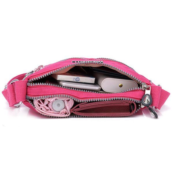 Naisten Monitaskuinen Nailoninen Vedenpitävä Crossbody-laukku